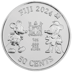 Pre-Owned 2024 Fiji Steamboat Willie 1oz Silver Coin - VAT Free
