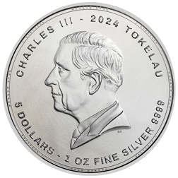 Pre-Owned 2024 Tokelau Magnum Opus: Golden Ratio 1oz Silver Coin - VAT Free