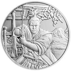 Pre-Owned 2022 Fiji Ancient Warriors: Samurai 1oz Silver Coin - VAT Free