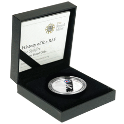 Pre-Owned 2008 St Helena History of the RAF The Spitfire £5 Proof Silver Coin - VAT Free
