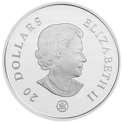 Pre-Owned 2008 Canadian Crystal Snowflake $20 Proof Silver Coin - VAT Free