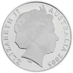 Pre-Owned 2005 Australia Kangaroo 1oz Proof Silver Coin - VAT Free