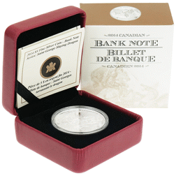 Pre-Owned 2014 Canadian Bank Note George and the Dragon $5 Proof Silver Coin - VAT Free