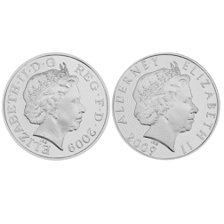 Pre-Owned 2009 UK Henry VIII and Mary Rose £5 Proof Silver 2-Coin Set - VAT Free