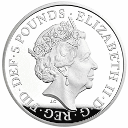 Pre-Owned 2021 UK Alfred the Great £5 Proof Silver Coin - VAT Free