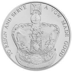 Pre-Owned 2013 UK 60th Anniversary Coronation £5 Piedfort Proof Design Silver Coin - VAT Free