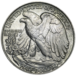 Pre-Owned 1945 USA Walking Liberty Half Dollar Philadelphia Mint Silver Coin - VAT Free