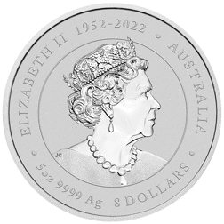 Pre-Owned 2024 Australian Lunar Dragon 5oz Silver Coin - VAT Free