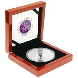 Pre-Owned 2022 Tokelau Queen Elizabeth II Platinum Jubilee 5oz Proof Silver Coin - VAT Free