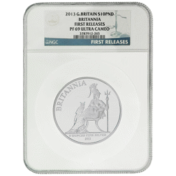 Pre-Owned 2013 UK Britannia 5oz Proof Silver Coin - NGC Graded PF69 Ultra Cameo - 3787912-265