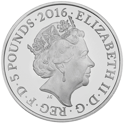 Pre-Owned 2016 UK 90th Birthday of Queen Elizabeth II £5 Proof Silver Coin - VAT Free