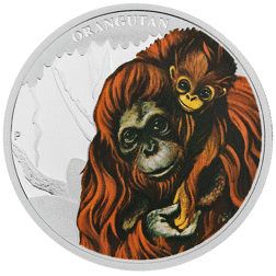 Pre-Owned 2014 Australian Mother's Love Colourised 1/2oz Proof Silver Coin - VAT Free