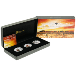 Pre-Owned 2015 Australian Outback Colourised 1/2oz Silver 3-Coin Set - VAT Free