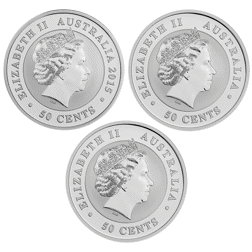 Pre-Owned 2015 Australian Outback Colourised 1/2oz Silver 3-Coin Set - VAT Free