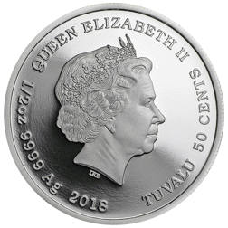 Pre-Owned 2018 Australian Puppies Golden Retriever Colourised 1/2oz Proof Silver Coin - VAT Free