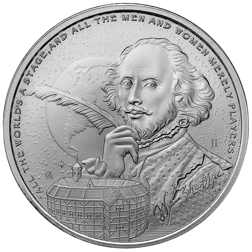 Pre-Owned 2024 Niue Icons of Inspiration: William Shakespeare 1oz Silver Coin - VAT Free