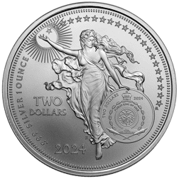 Pre-Owned 2024 Niue Icons of Inspiration: William Shakespeare 1oz Silver Coin - VAT Free