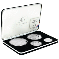 Pre-Owned USA First Majestic Mayan Silver 4-Round Set
