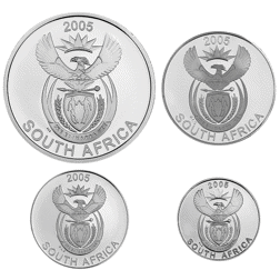 Pre-Owned 2005 South African Hunters of Africa: The African Wild Dog Proof Silver 4-Coin Set