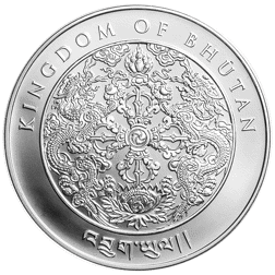 Pre-Owned 2024 Kingdom of Bhutan Lunar Dragon 1oz Silver Coin - VAT Free