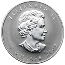 Pre-Owned 2009 Canadian Maple Privy Ox 1oz Silver Coin - VAT Free