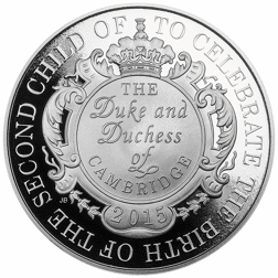 Pre-Owned 2015 UK The Royal Birth £5 Proof Design Silver Coin - VAT Free