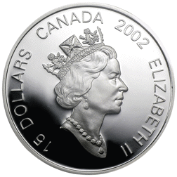 Pre-Owned 2002 Canadian Lunar Horse Gilded 1oz Proof Silver Coin - VAT Free