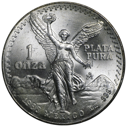 Pre-Owned 1988 Mexican Libertad 1oz Silver Coin - VAT Free