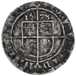 Pre-Owned 1578 UK Elizabeth I Sixpence Silver Coin - VAT Free