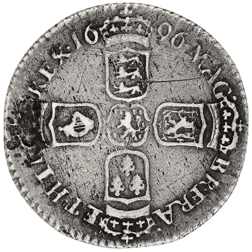 Pre-Owned 1696 UK William III Sixpence Silver Coin - VAT Free