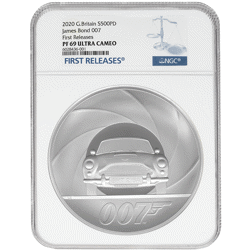 Pre-Owned 2020 UK James Bond 007 1kg Proof Silver Coin - NGC Graded PF69 - 6028436-001