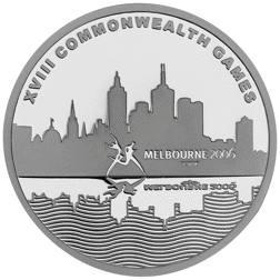 Pre-Owned 2006 Australian Melbourne Commonwealth Games $5 Proof Silver Coin - VAT Free