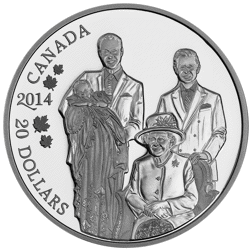 Pre-Owned 2014 Canadian Royal Generations $20 Proof Silver Coin - VAT Free