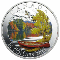 Pre-Owned 2013 Canadian Autumn Bliss $20 Proof Silver Coin - VAT Free