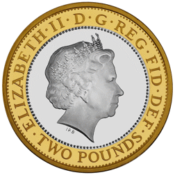 Pre-Owned 2013 UK 350th Anniversary of the Guinea £2 Piedfort Proof Silver Coin - VAT Free
