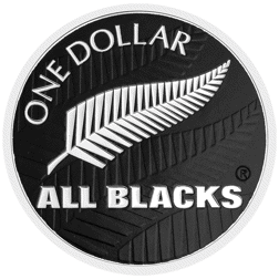 Pre-Owned 2011 New Zealand All Blacks 1oz Proof Silver Coin - VAT Free