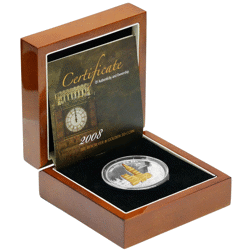 Pre-Owned 2008 Cook Islands Big Ben $10 3D Proof Silver Coin - VAT Free