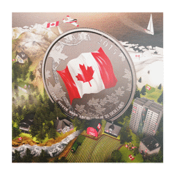 Pre-Owned 2015 Canadian Flag $25 Silver Coin - VAT Free