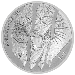 Pre-Owned Korean Tiger 1oz Silver Round - Mixed Dates