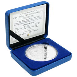 Pre-Owned 2018 Tokelau Wisdom of Owls Scops Owl $5 Proof Silver Coin - VAT Free
