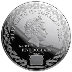 Pre-Owned 2018 Tokelau Wisdom of Owls Scops Owl $5 Proof Silver Coin - VAT Free