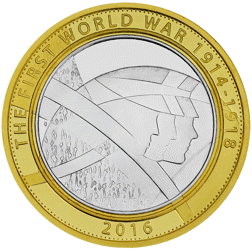 Pre-Owned 2016 UK The Army 'Shoulder to Shoulder' £2 Proof Design Silver Coin - VAT Free