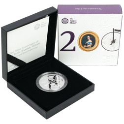 Pre-Owned 2019 UK 200th Anniversary Queen Victoria £5 Piedfort Proof Silver Coin - VAT Free