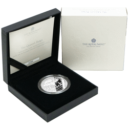 Pre-Owned 2022 UK The Queen's Reign: Honours and Investitures £5 Piedfort Proof Silver Coin - VAT Free