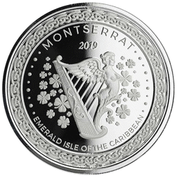 Pre-Owned 2019 Montserrat Emerald Isle of the Caribbean 1oz Silver Coin - VAT Free