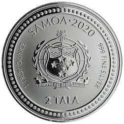 Pre-Owned 2020 Samoa Serpent of Milan 1oz Silver Coin - VAT Free