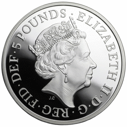 Pre-Owned 2017 UK House of Windsor Centenary £5 Piedfort Proof Silver Coin - VAT Free