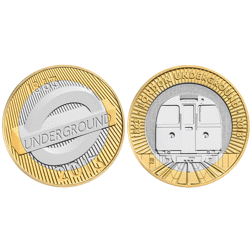 Pre-Owned 2013 UK 150th Anniversary of the London Underground £2 Proof Silver 2-Coin Set - VAT Free