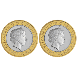 Pre-Owned 2013 UK 150th Anniversary of the London Underground £2 Proof Silver 2-Coin Set - VAT Free
