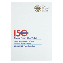 Pre-Owned 2013 UK 150th Anniversary of the London Underground £2 Proof Silver 2-Coin Set - VAT Free